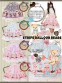 Saia Lolita Stripe Balloon Bears MJS27