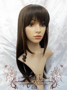 Peruca Castanho Escuro Lisa Longa 60CM Hetalia Taiwan PCA115