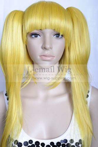 Peruca Loira Amarelo com Apliques 45CM Nanoha PL14