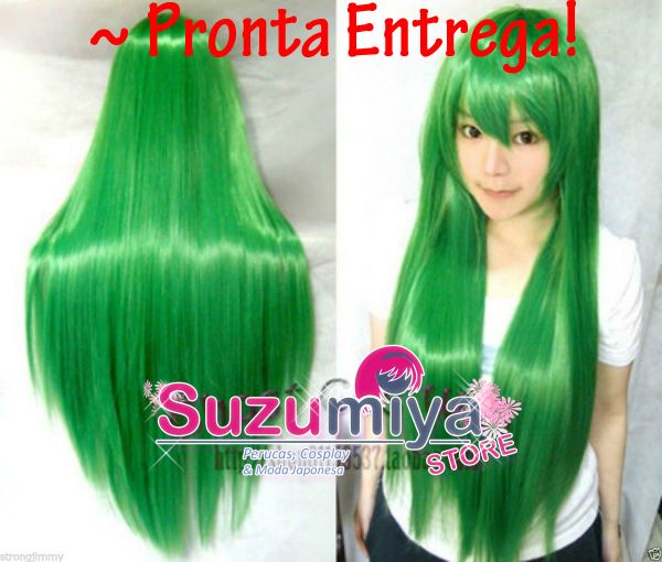 Peruca Verde Esmeralda Lisa Longa PRONTA ENTREGA COD.198