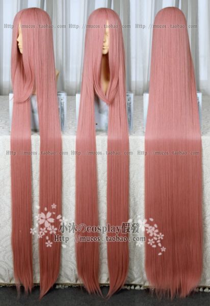 Peruca Rosa Escuro Milkshake Longa Lisa 150CM PR134