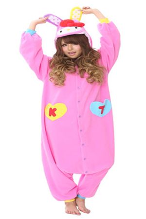 Kigurumi SAZAC Hello Kitty Coelho Rosa Fairy Kei MJ18