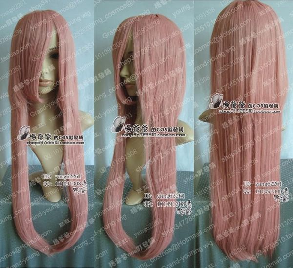 Peruca Rosa Escuro Milkshake Longa Lisa 80CM Lolita PR84