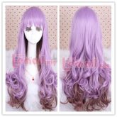 Peruca Lilás com Mechas Longa Cacheada Lolita Fairy PCV151