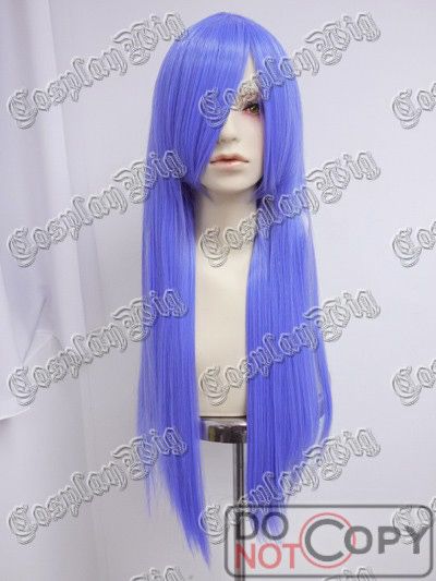 Peruca Azul Cobalto Longa 80CM PA20