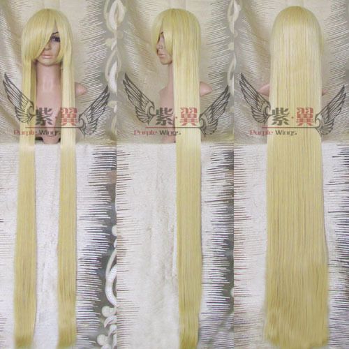 Peruca Loiro Dourado Lisa Longa 150CM Chobits Chii PL168