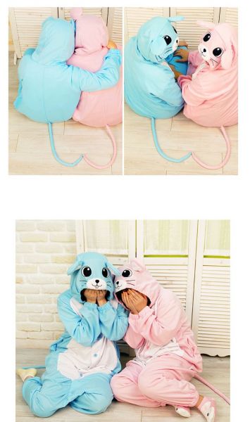 Kigurumi Rato Azul ou Rosa MJ13