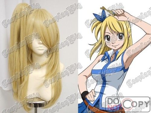 Peruca Loira 60CM com Aplique 45CM Lucy FAIRY TAIL PL83