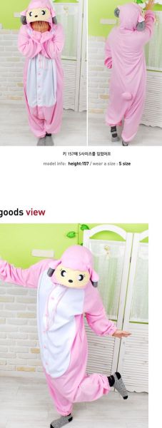 Kigurumi Ovelha Rosa MJ26