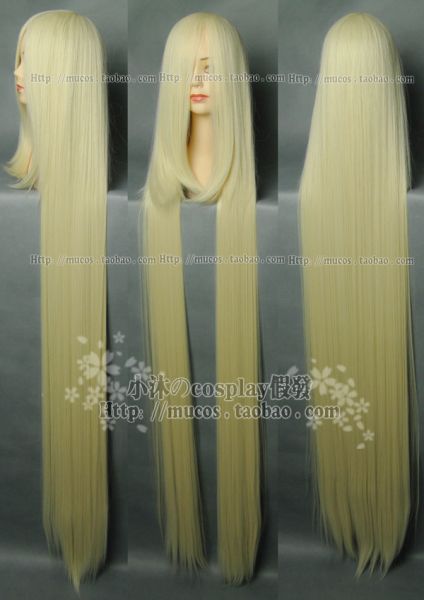 Peruca Loira Platina Longa 150CM Chii Chobits PL67