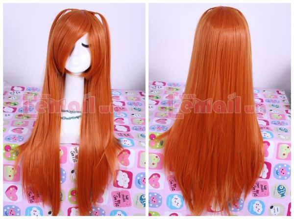 Peruca Laranja Lisa Longa 70CM Asuka Lolita Fairy PLA64