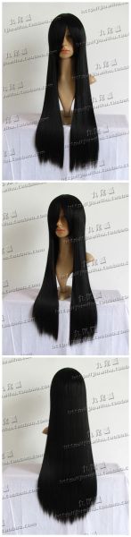 Peruca Preta Longa Lisa 80CM PP69